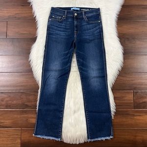 7 For All Mankind Womens Size 27 bair Cropped Boot Flare Jeans Duchess